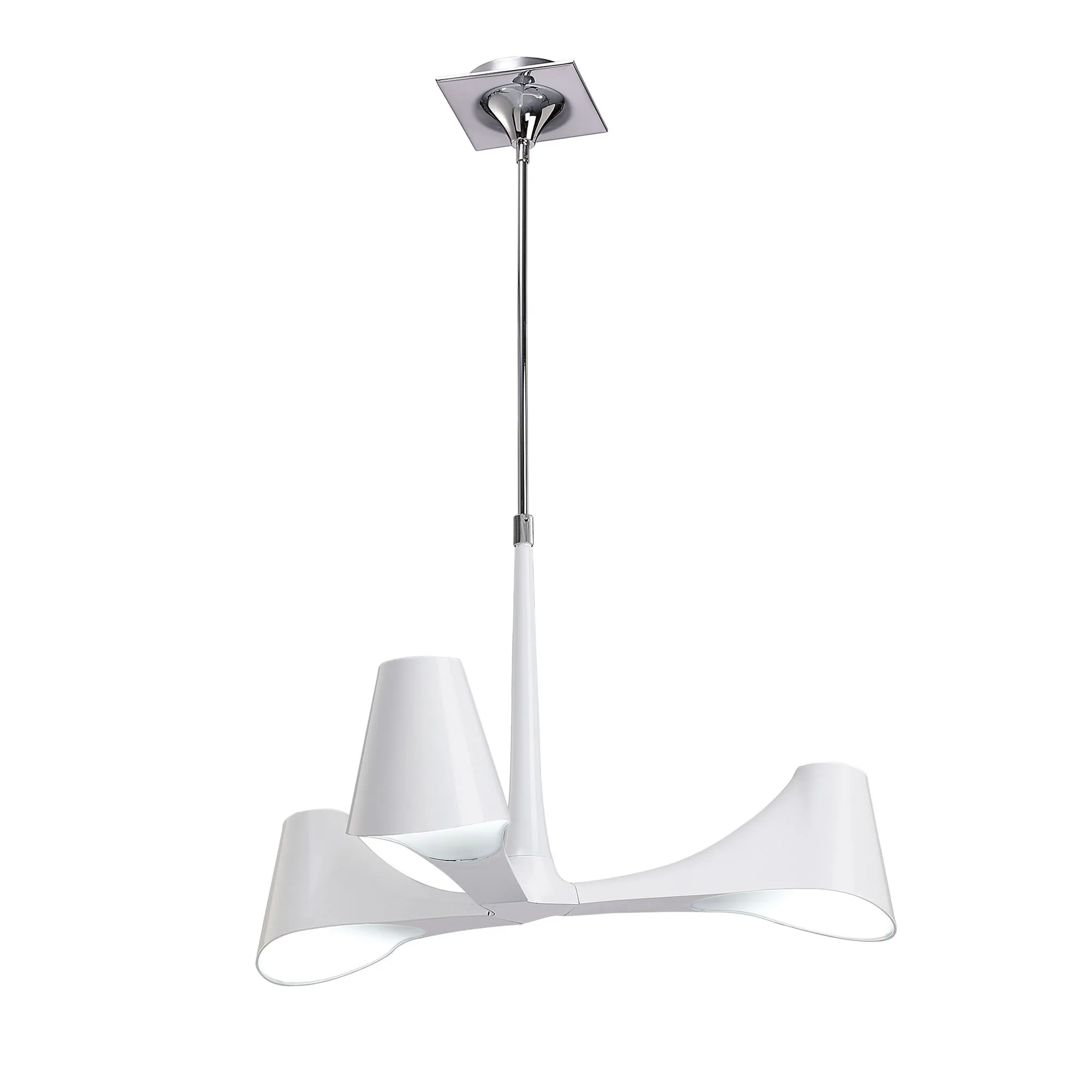 M1582  Ora Telescopic/Semi Flush 3 Light Gloss White